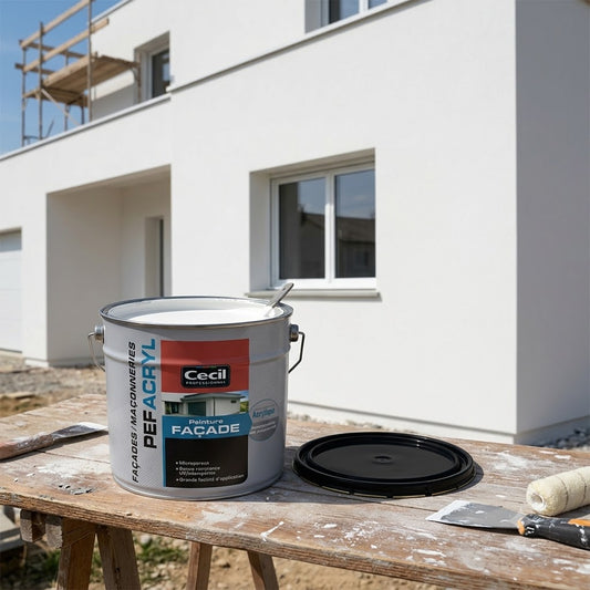 Peinture Façade Acrylique Ton Pierre Mat Cecil, 10 L