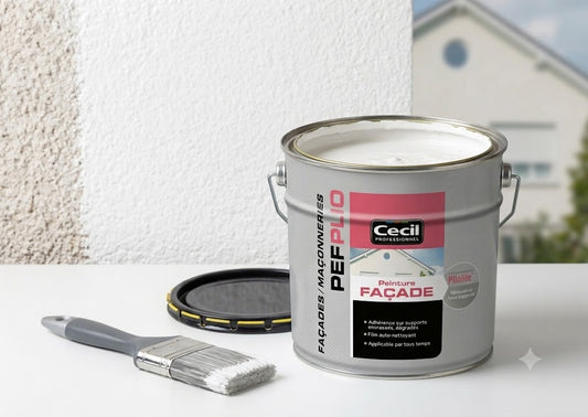 Peinture Façade Pliolite Blanc Mat Cecil, 10 L