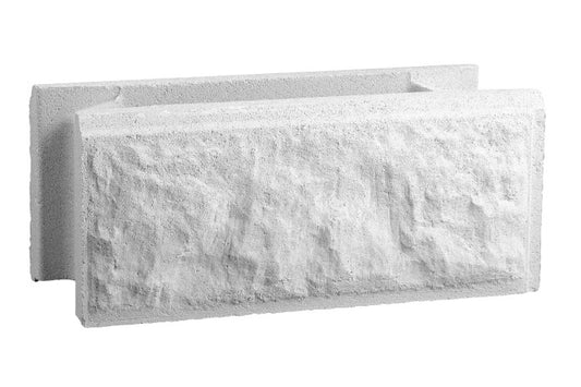 Élément de Muret Bosselé Blanc H.17,1 x l.20 x L.40 cm