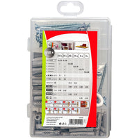 SET CHEVILLES MATERIAUX +VIS/CROCHETS 118 PIECES