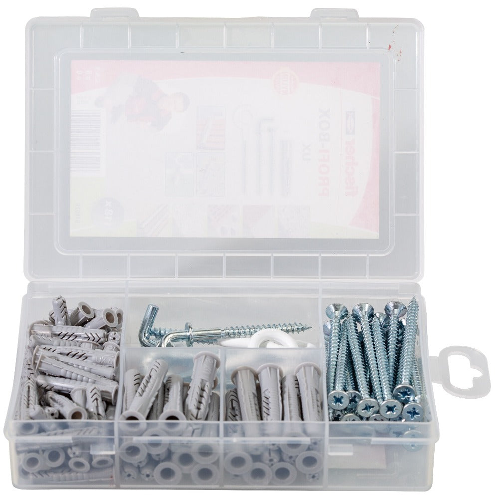 SET CHEVILLES MATERIAUX +VIS/CROCHETS 118 PIECES