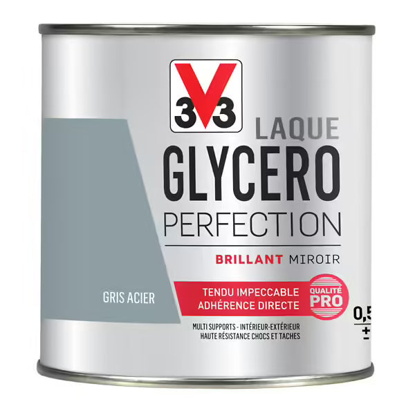 Laque Glycéro Perfection V33 Gris Acier Brillant Miroir 2L