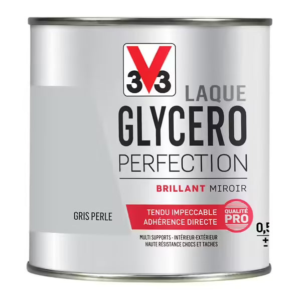 Laque Glycéro Perfection V33 Gris Perle Brillant Miroir 0,5L