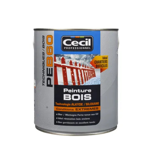 Peinture Bois PEB60 10L BLANC RAL 9016