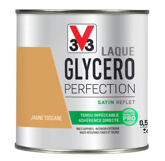 Laque Glycéro Perfection V33 Jaune Toscane Satin 0,5L