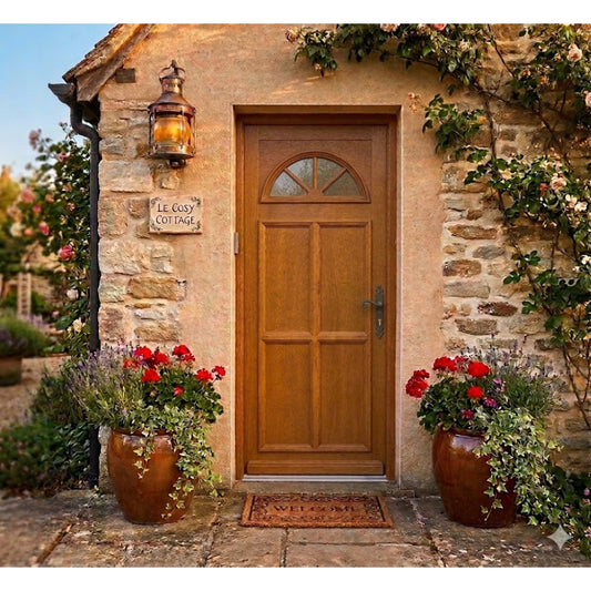 PORTE D ENTREE CHENE ARAGON poussant gauche