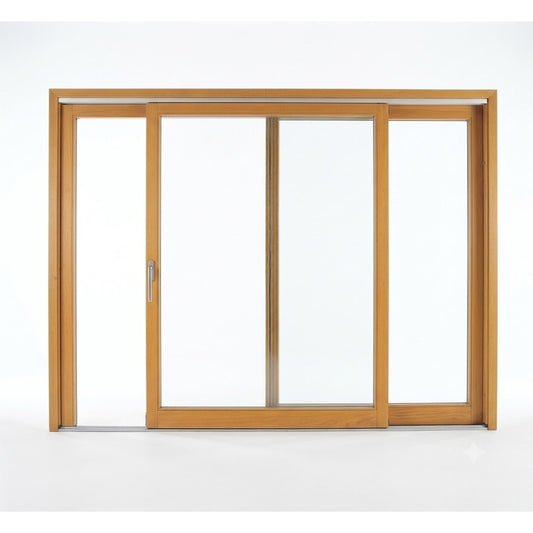 Baie Coulissante Bois Exotique, 215 x 240 x 13 cm