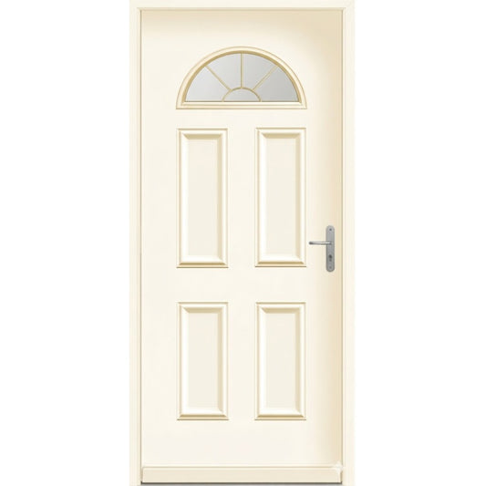 PORTE D ENTREE ACIER DEMI LUNE  poussant gauche