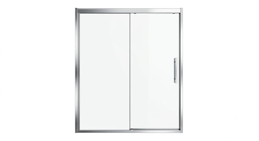 Paroi de Douche Extensible, Accès de Face, H 195 x l 130 cm, Ep 6 mm